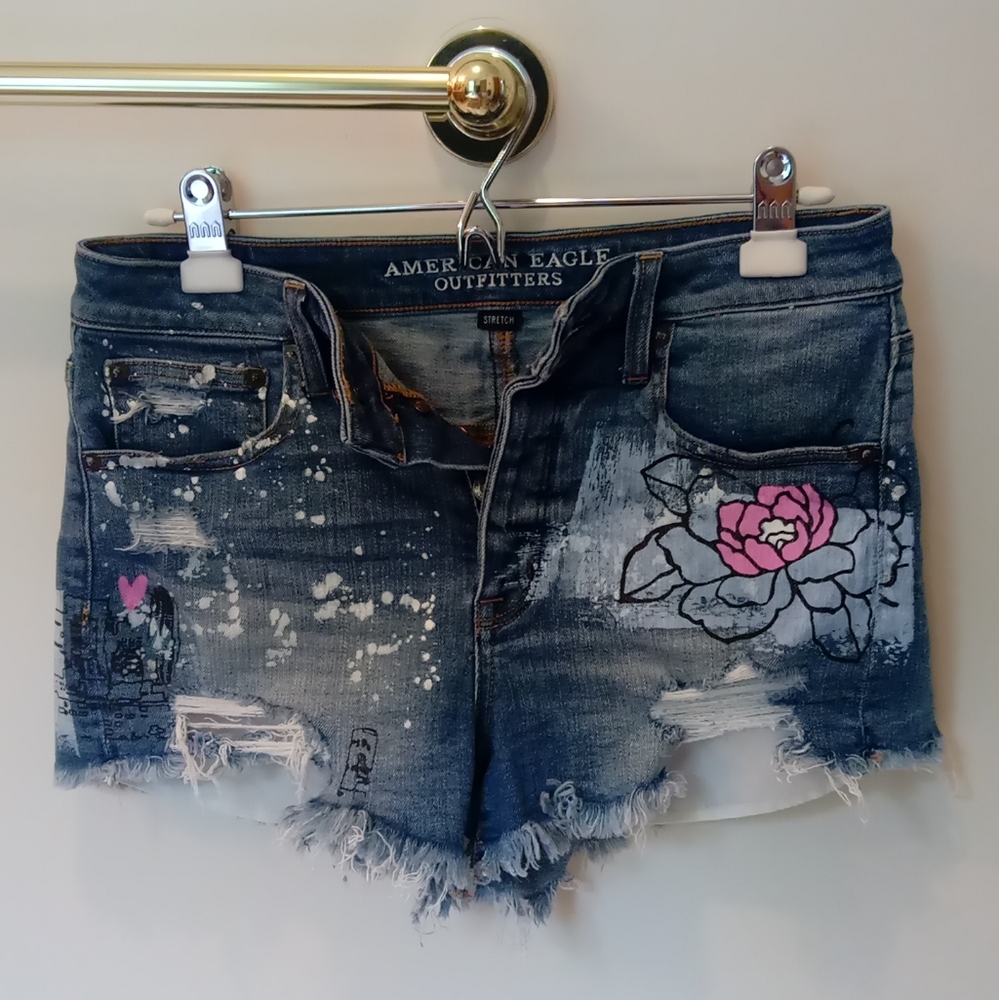American Eagle Vintage High Festival Shorts sz 8
